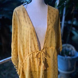 Yellow Cover Up Top
